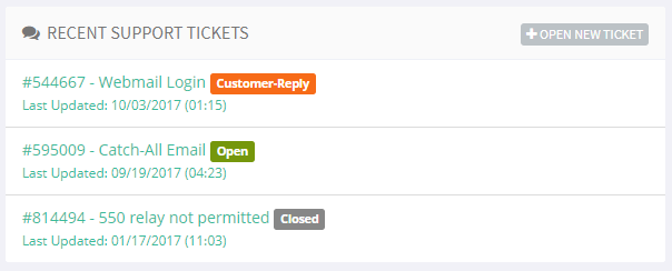 mxroute hosting support tickets